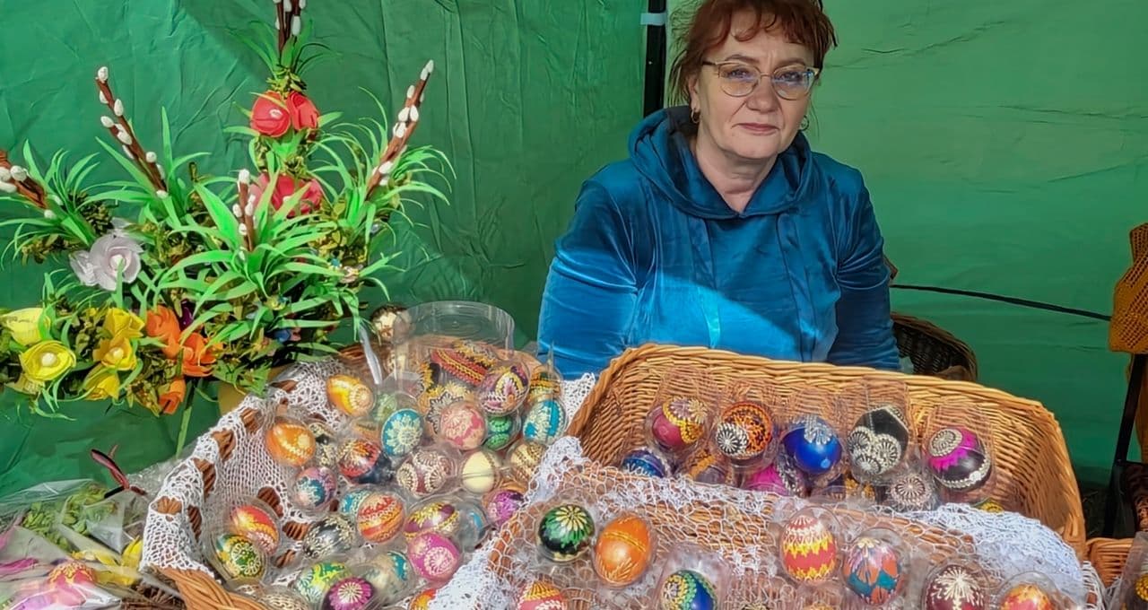 Bożena Halina Mucha na jarmarku w Grajewie.jpg